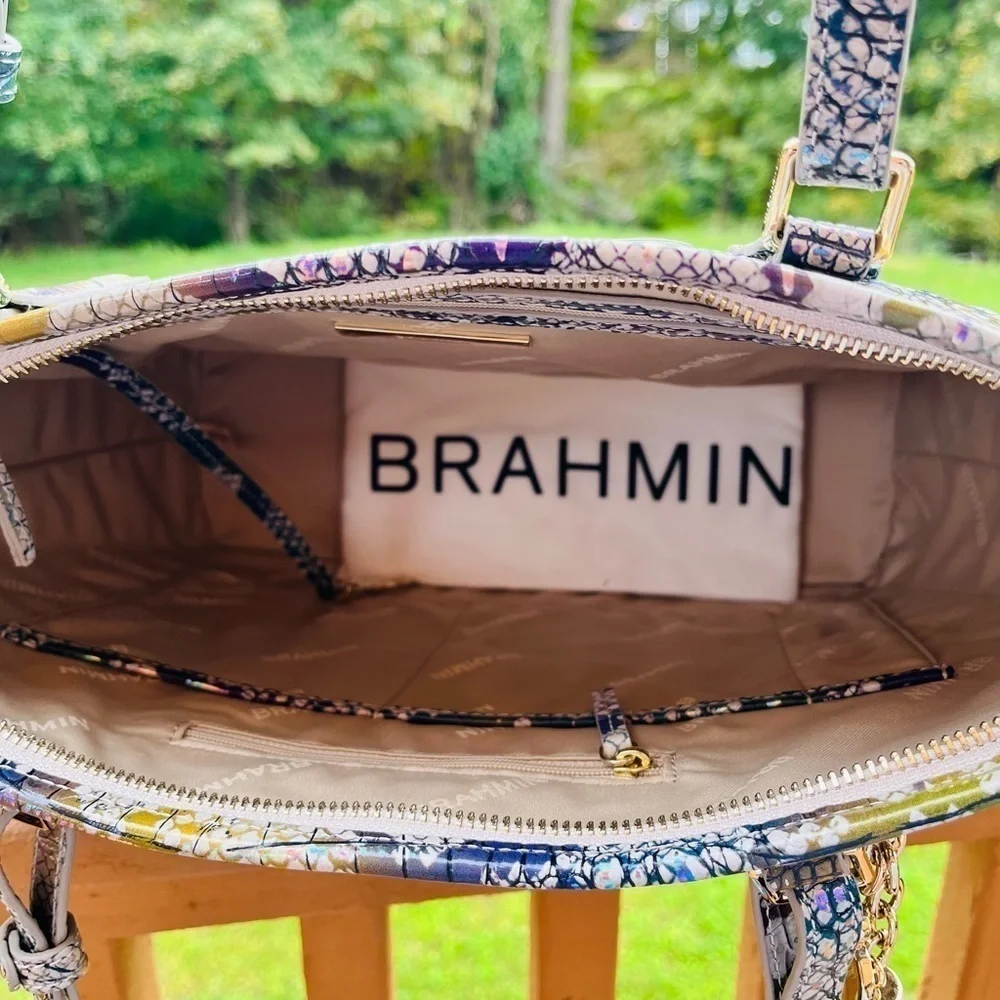 Brahmin Medium Asher Spellbound Ombre Melbourne Tote Snake Print NWT